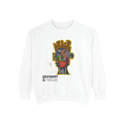 Abstract Face Art Sweatshirt — 'Cold Snappity' Graphic Crewneck