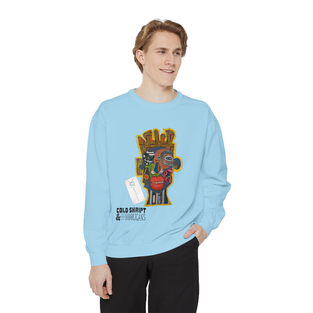 Abstract Face Art Sweatshirt — 'Cold Snappity' Graphic Crewneck