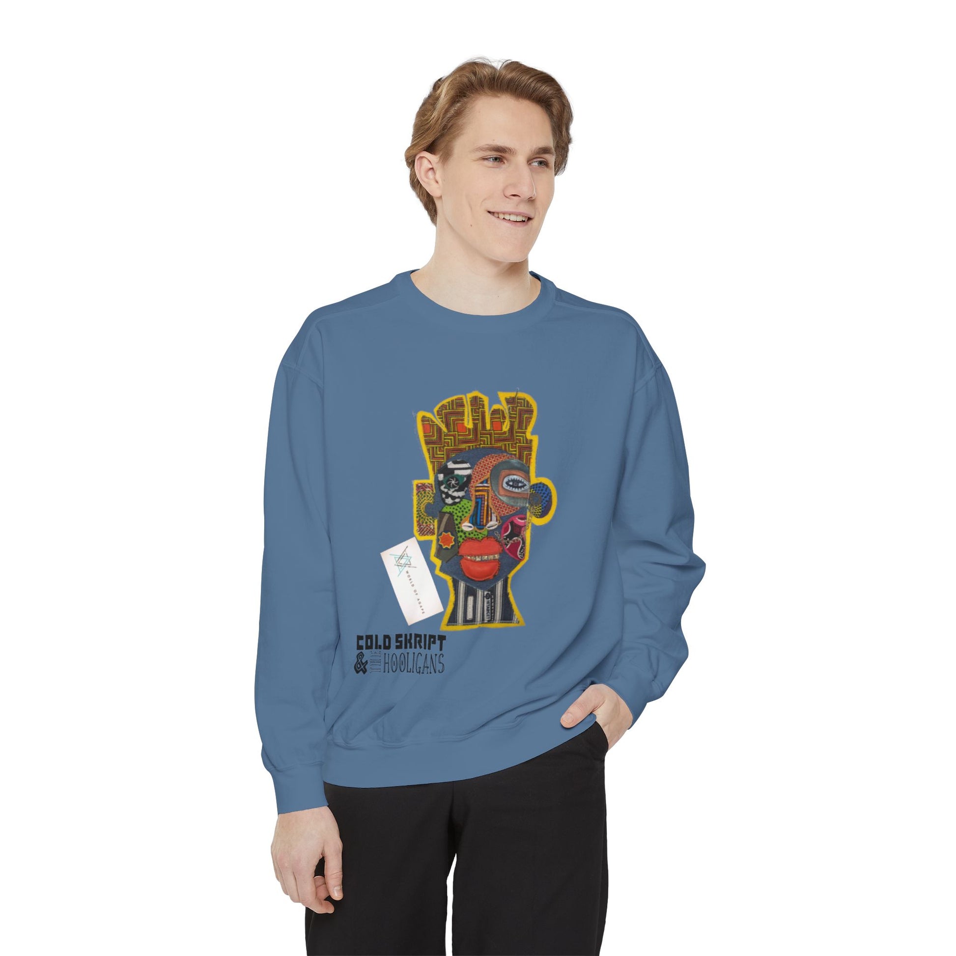Abstract Face Art Sweatshirt — 'Cold Snappity' Graphic Crewneck
