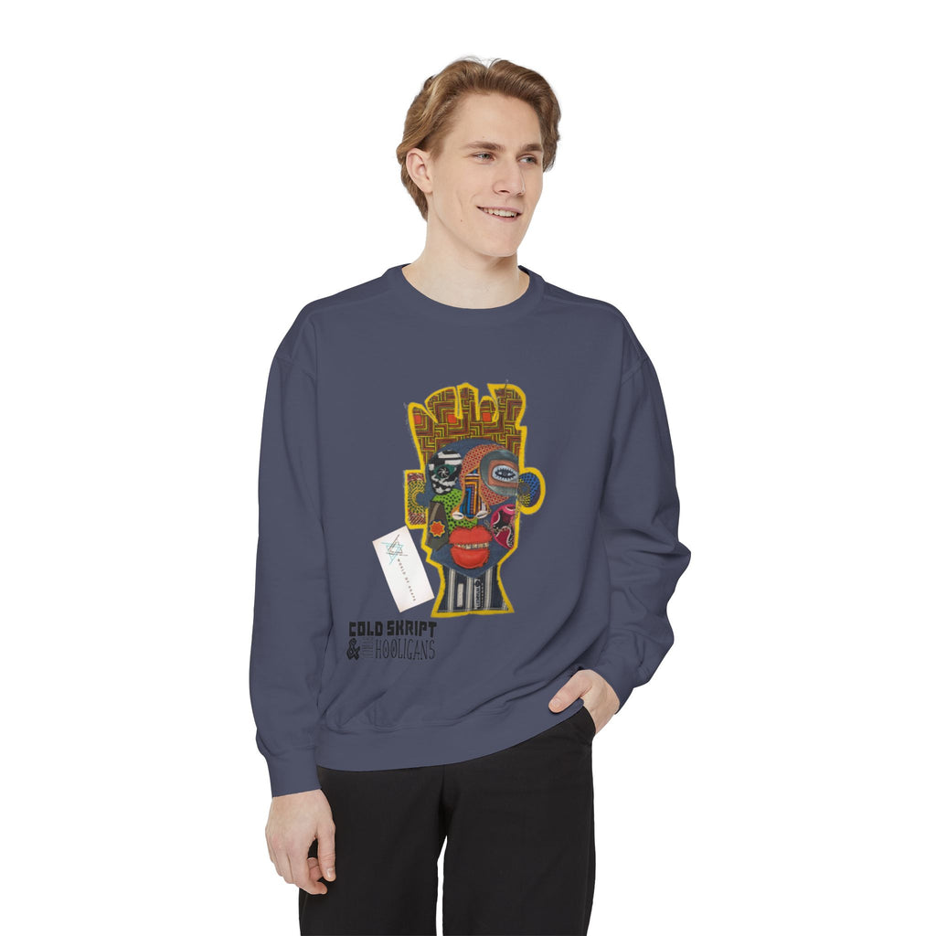 Abstract Face Art Sweatshirt — 'Cold Snappity' Graphic Crewneck