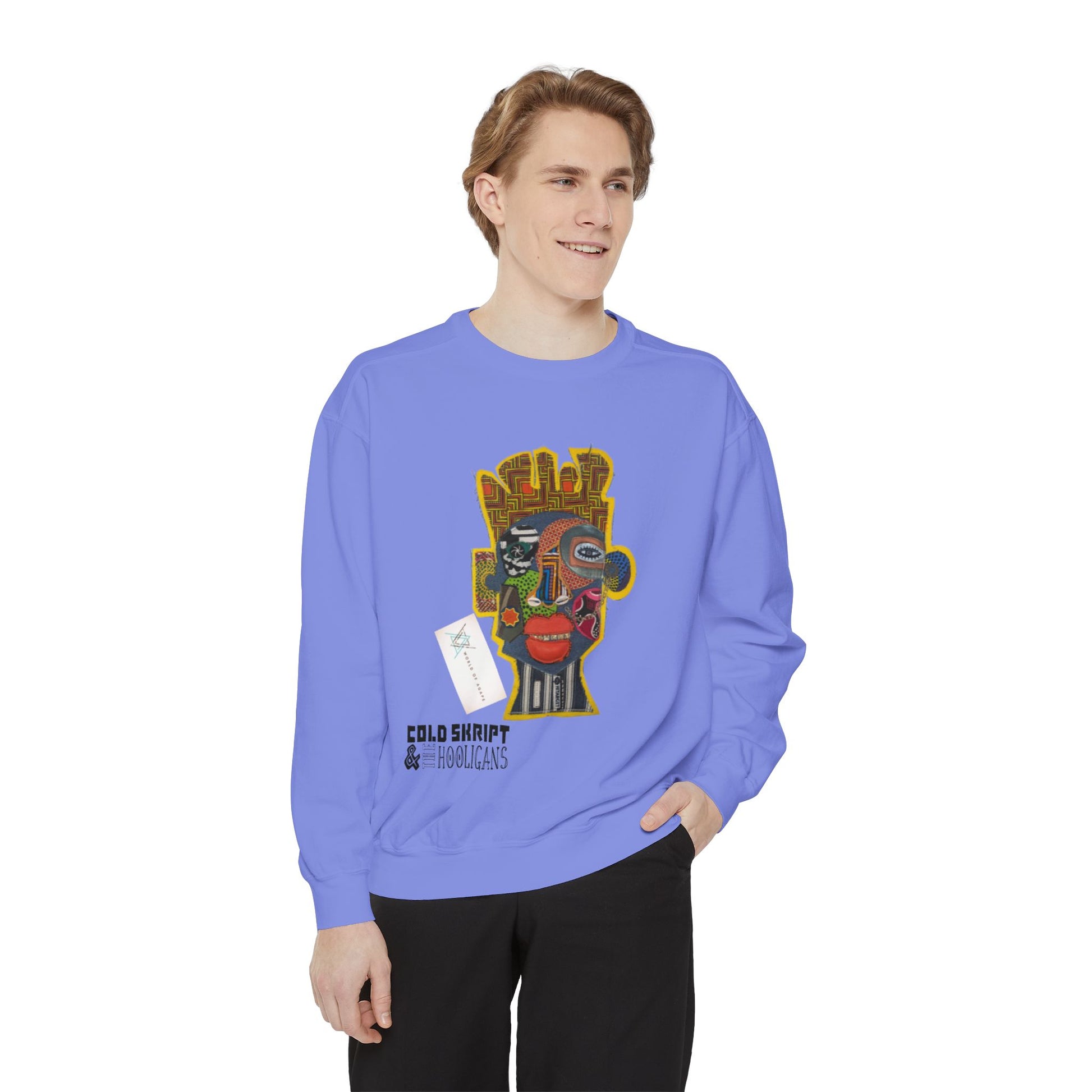 Abstract Face Art Sweatshirt — 'Cold Snappity' Graphic Crewneck