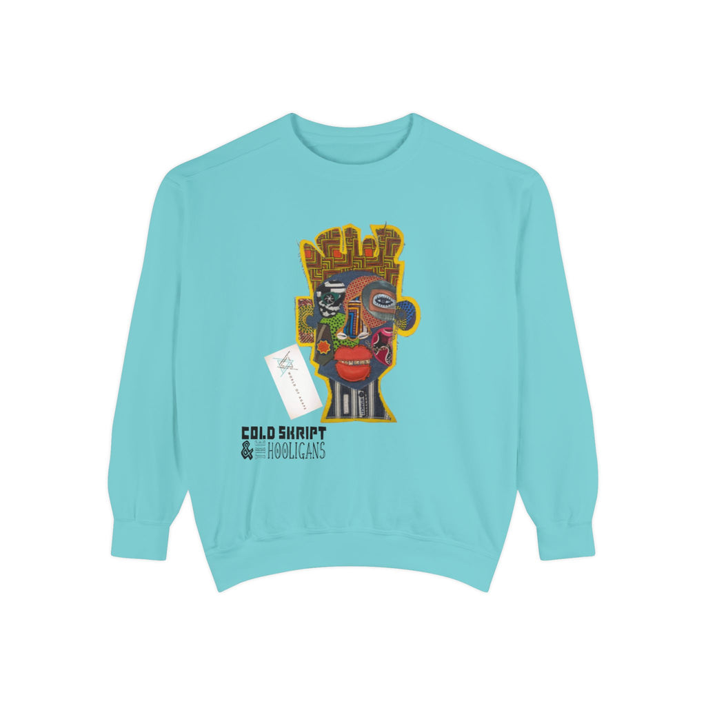 Abstract Face Art Sweatshirt — 'Cold Snappity' Graphic Crewneck
