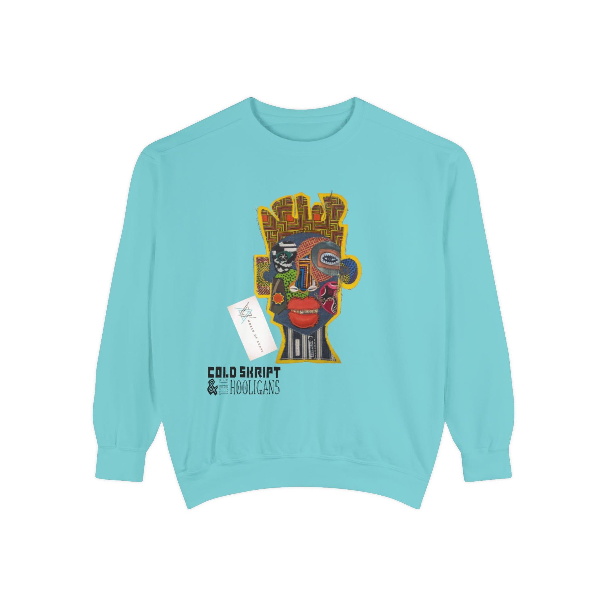 Abstract Face Art Sweatshirt — 'Cold Snappity' Graphic Crewneck