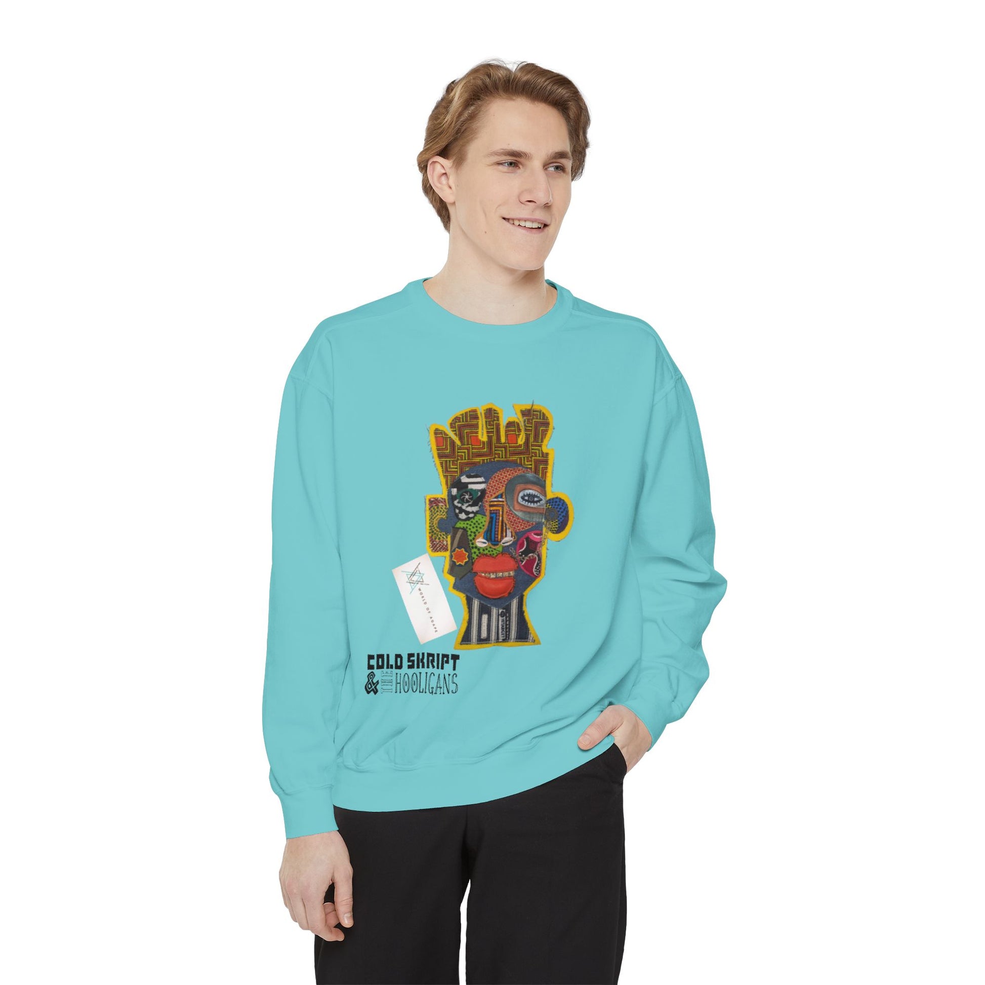Abstract Face Art Sweatshirt — 'Cold Snappity' Graphic Crewneck