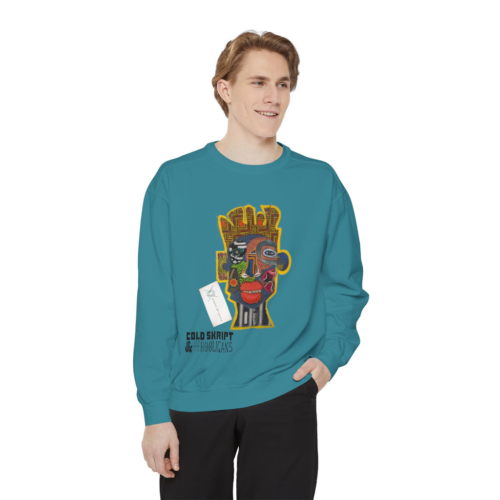 Abstract Face Art Sweatshirt — 'Cold Snappity' Graphic Crewneck