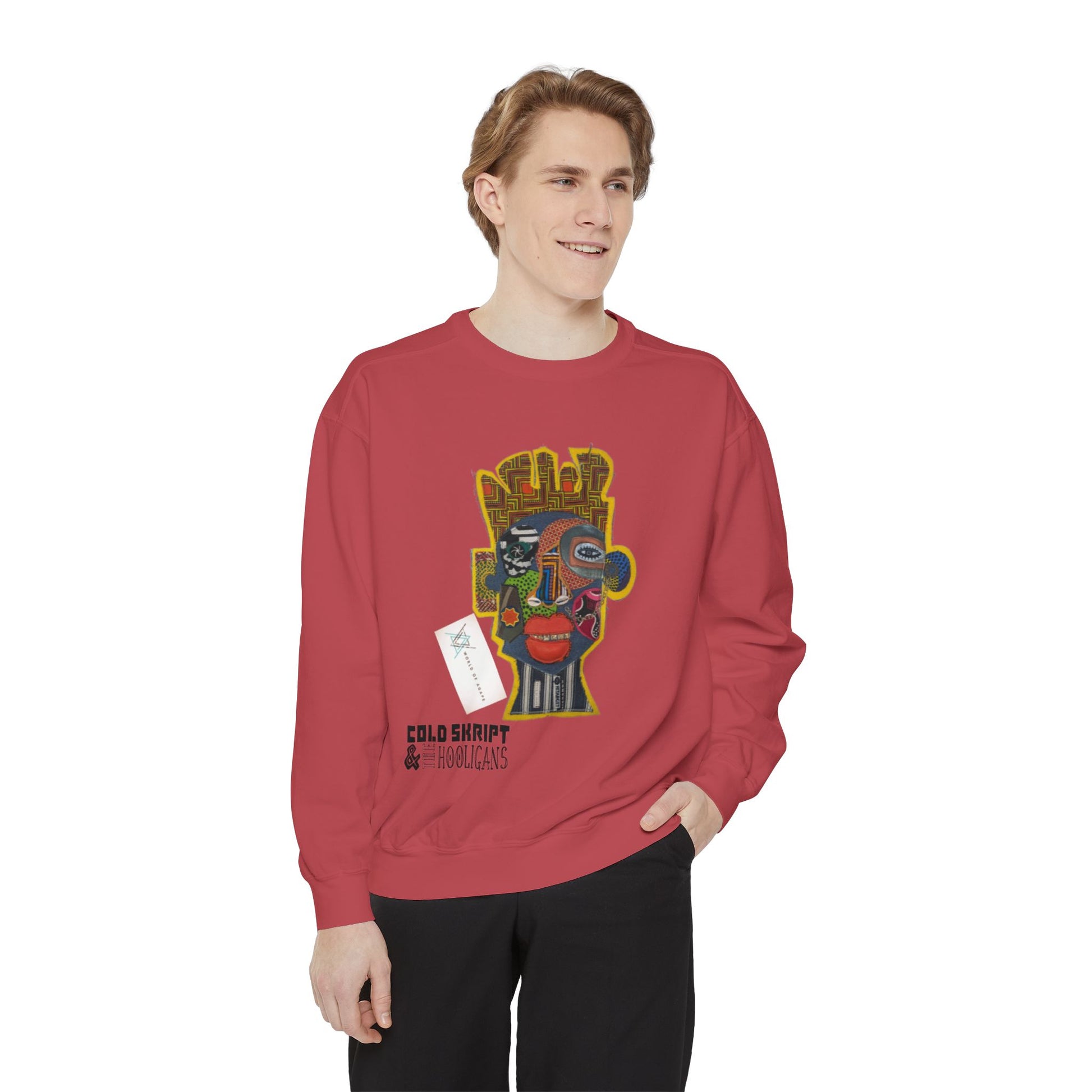 Abstract Face Art Sweatshirt — 'Cold Snappity' Graphic Crewneck