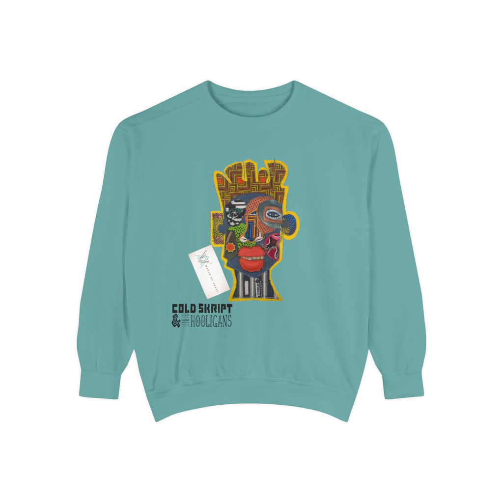 Abstract Face Art Sweatshirt — 'Cold Snappity' Graphic Crewneck