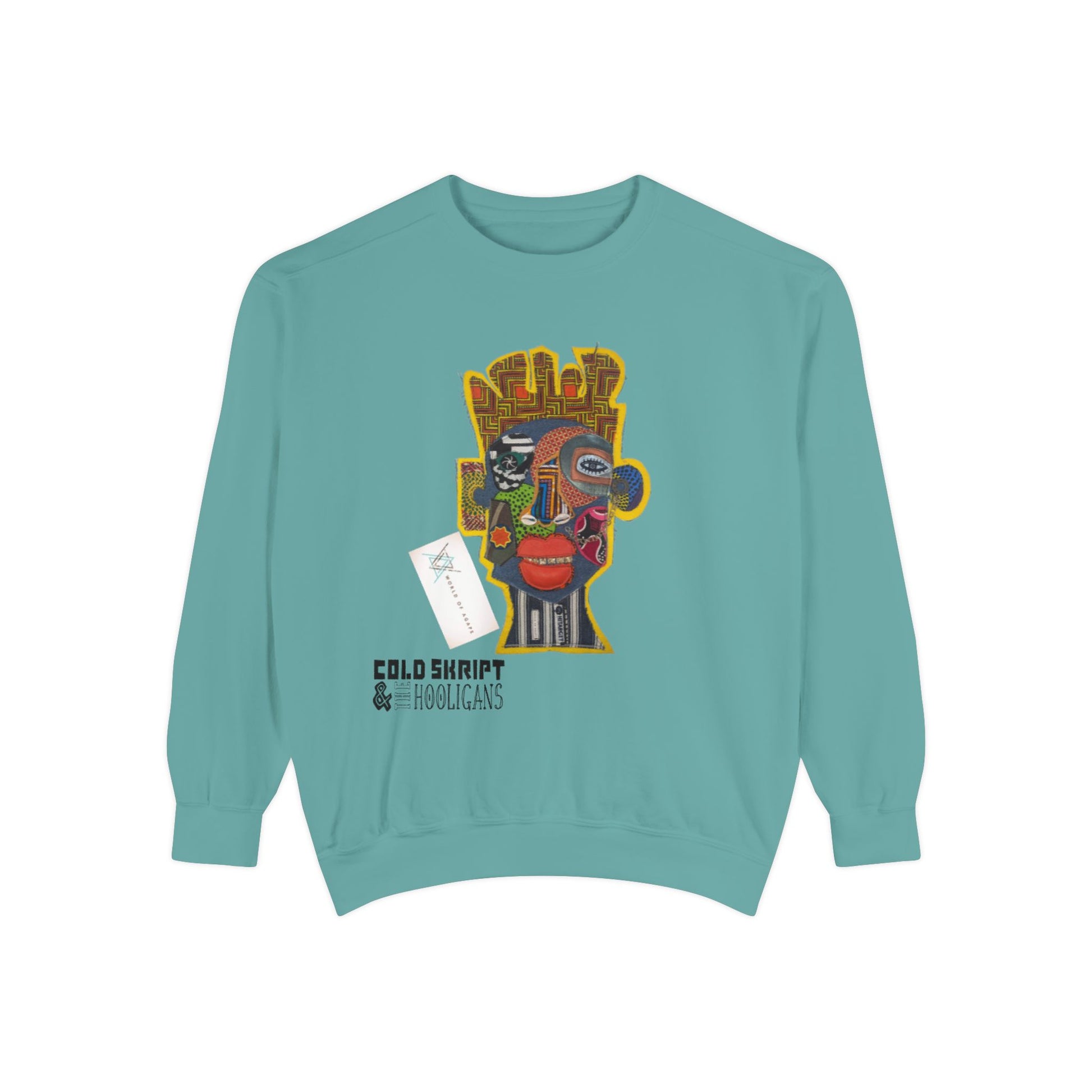 Abstract Face Art Sweatshirt — 'Cold Snappity' Graphic Crewneck