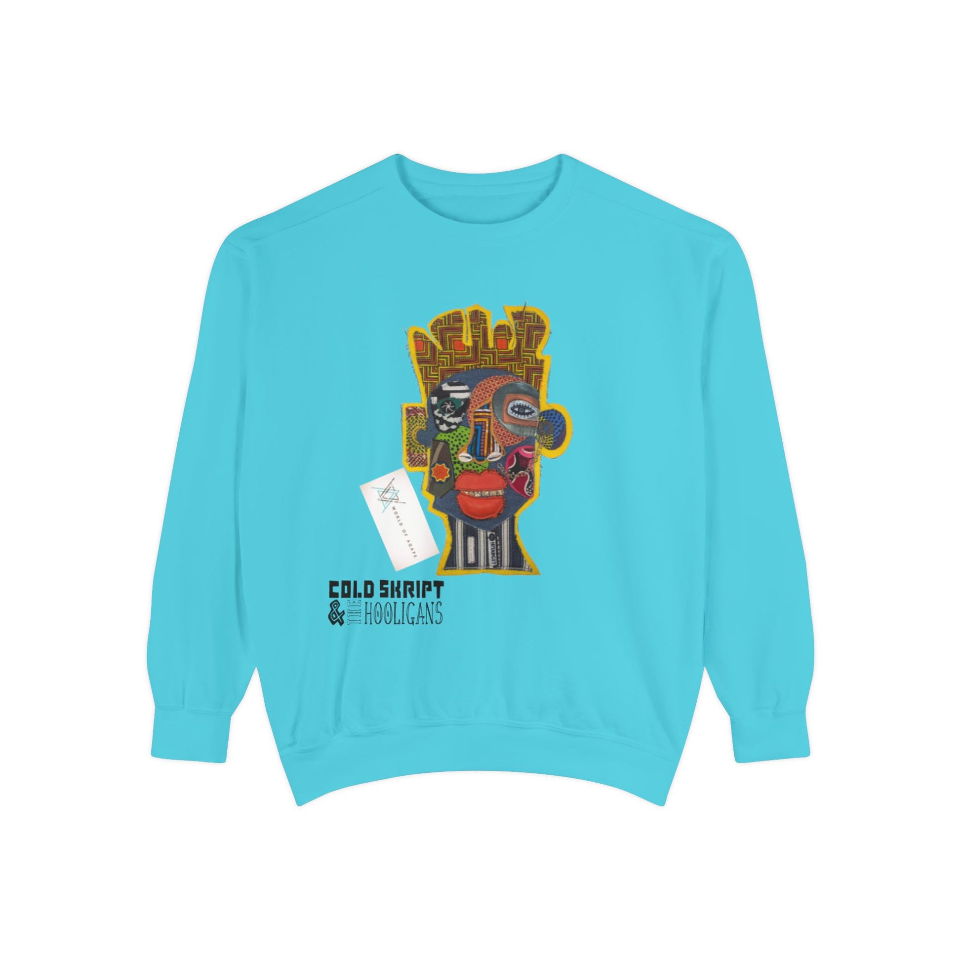 Abstract Face Art Sweatshirt — 'Cold Snappity' Graphic Crewneck