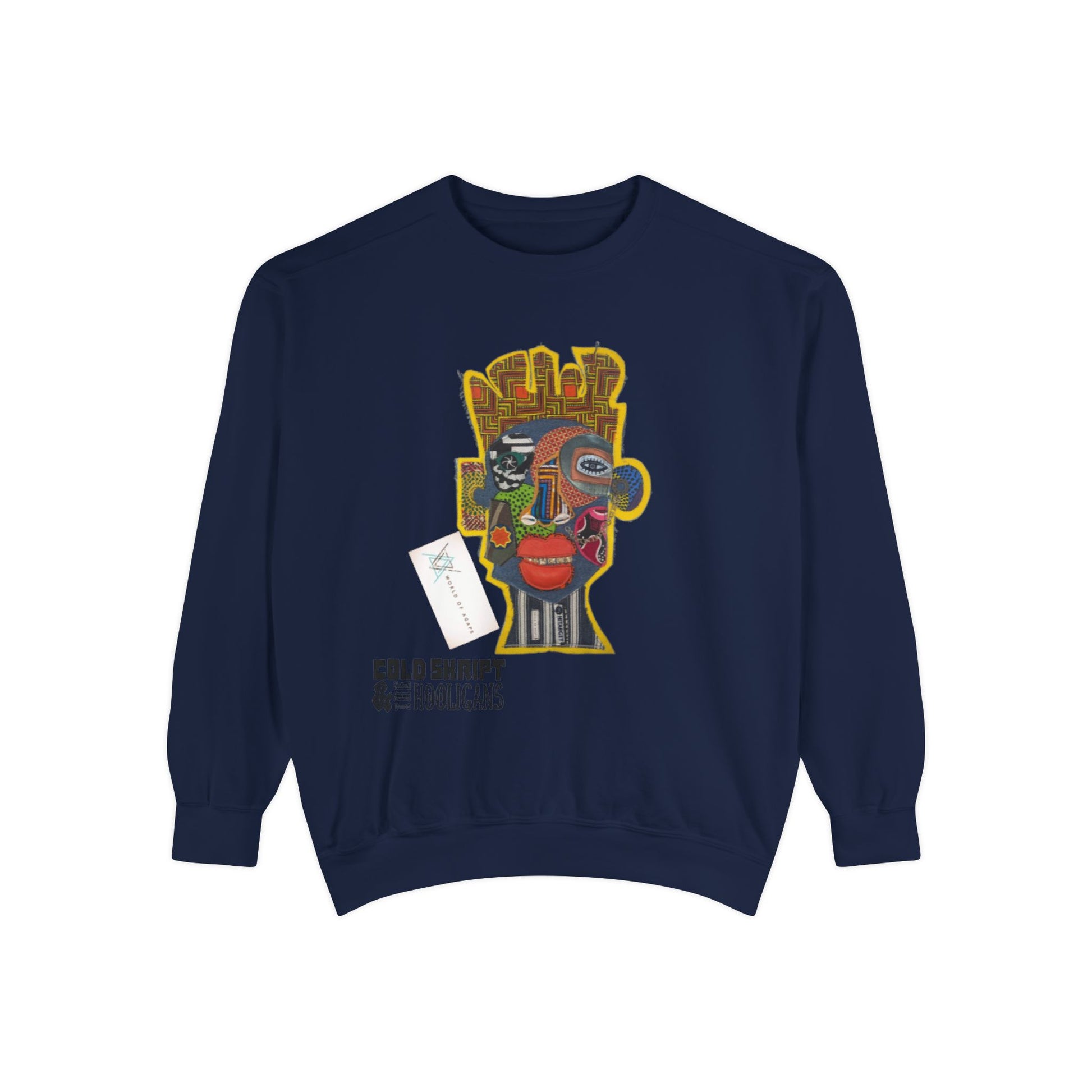Abstract Face Art Sweatshirt — 'Cold Snappity' Graphic Crewneck