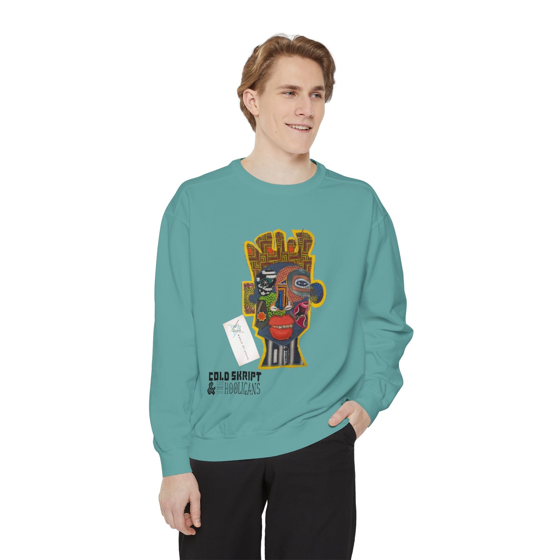 Abstract Face Art Sweatshirt — 'Cold Snappity' Graphic Crewneck