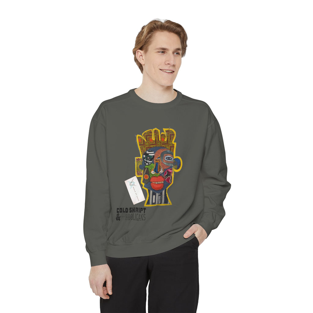 Abstract Face Art Sweatshirt — 'Cold Snappity' Graphic Crewneck