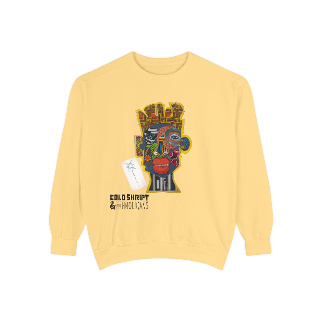 Abstract Face Art Sweatshirt — 'Cold Snappity' Graphic Crewneck