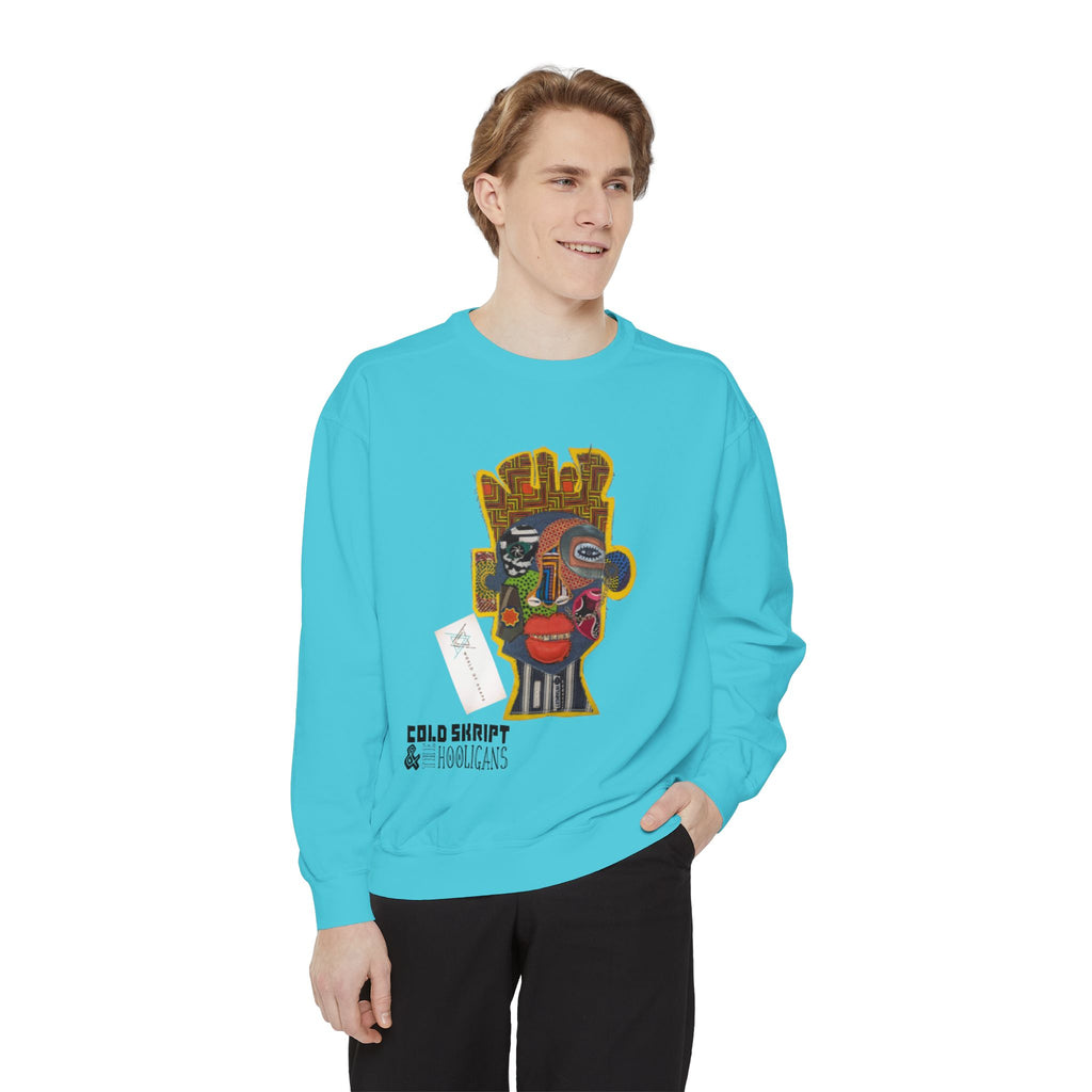 Abstract Face Art Sweatshirt — 'Cold Snappity' Graphic Crewneck