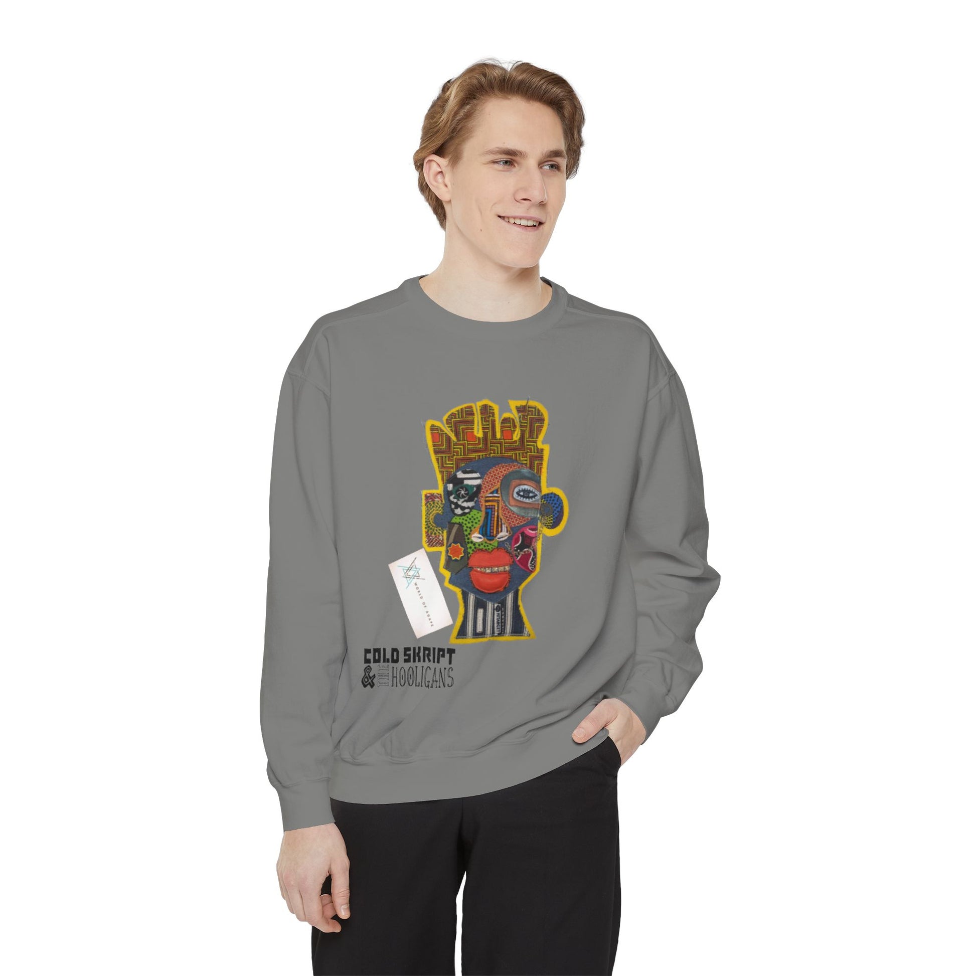 Abstract Face Art Sweatshirt — 'Cold Snappity' Graphic Crewneck
