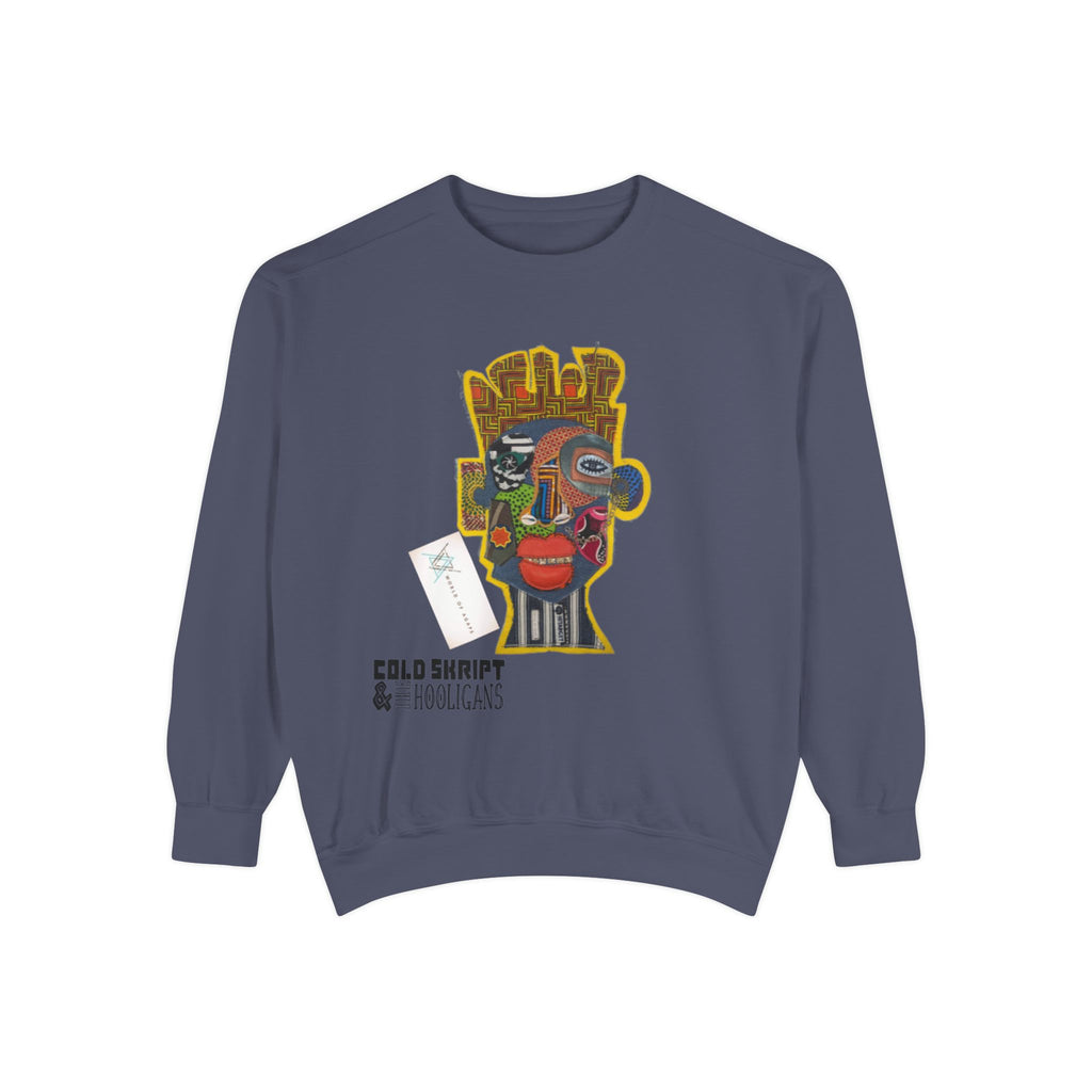 Abstract Face Art Sweatshirt — 'Cold Snappity' Graphic Crewneck