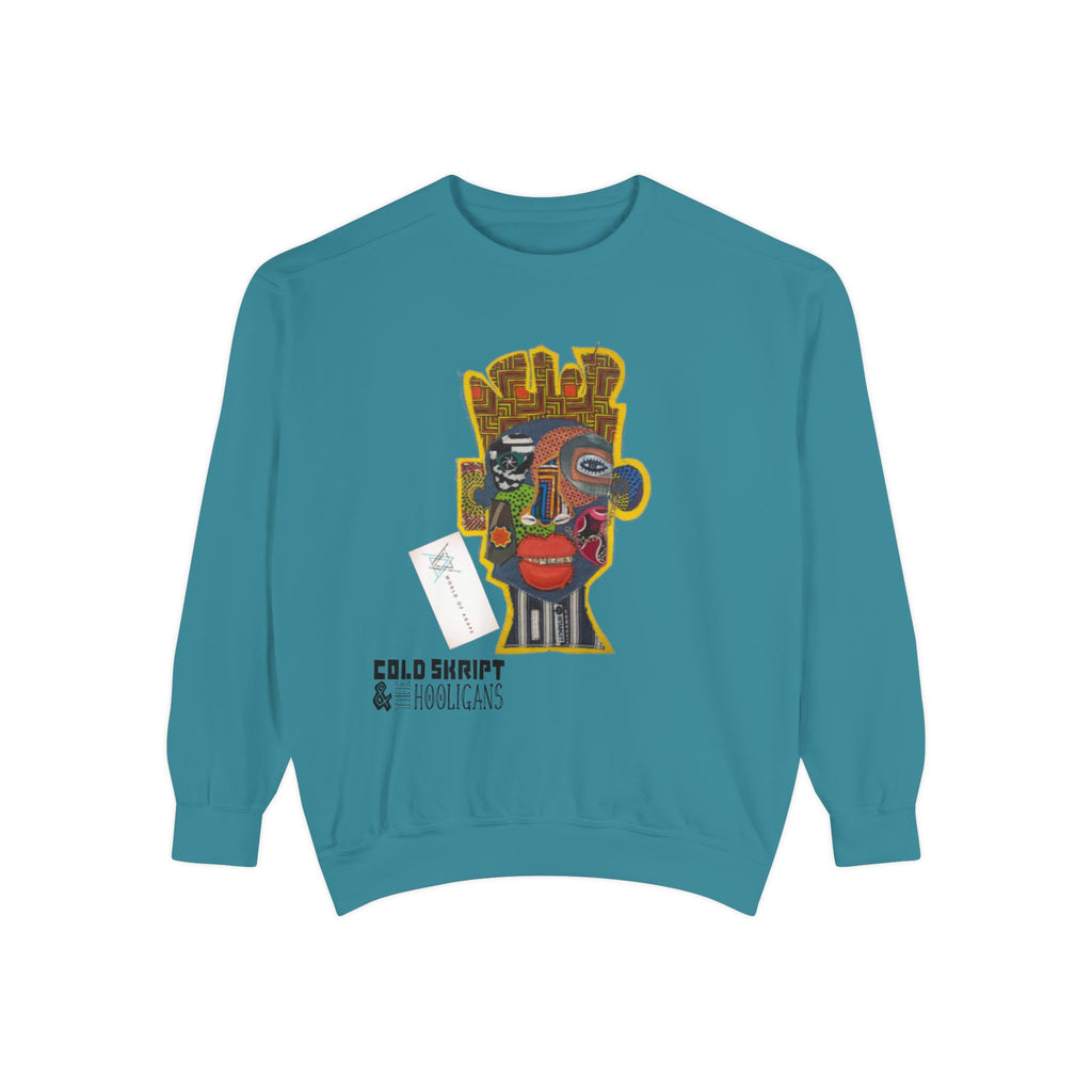 Abstract Face Art Sweatshirt — 'Cold Snappity' Graphic Crewneck