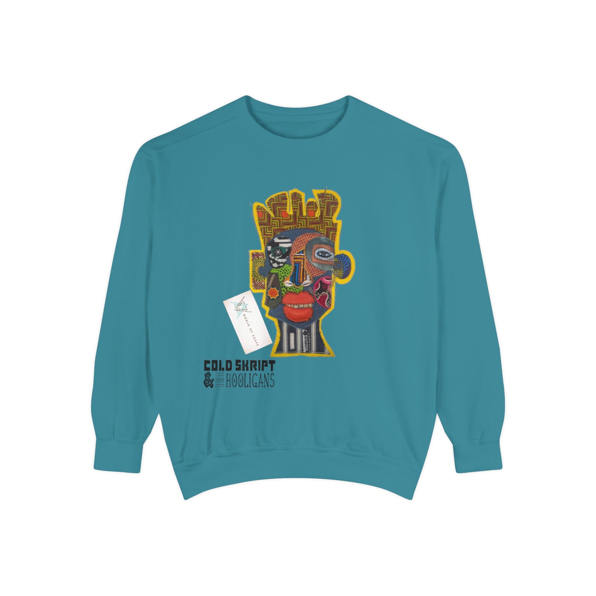Abstract Face Art Sweatshirt — 'Cold Snappity' Graphic Crewneck