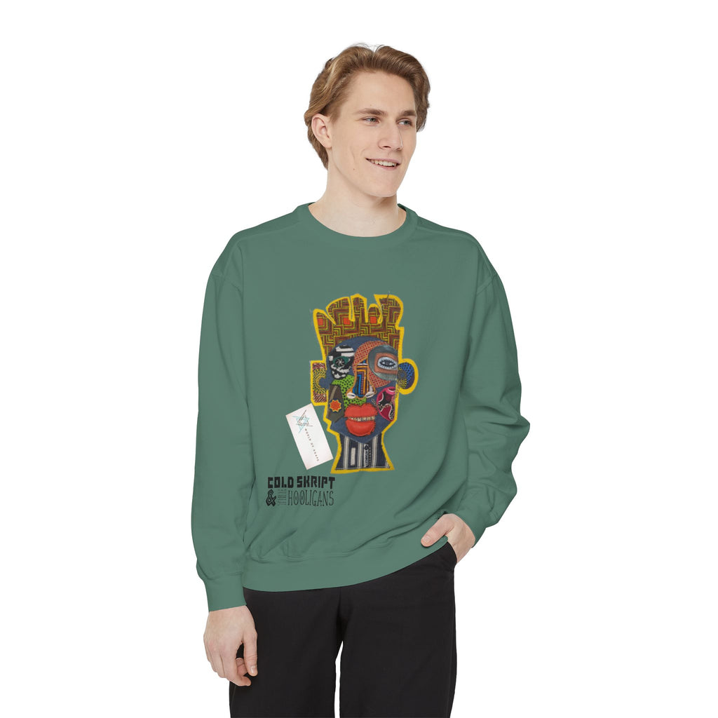 Abstract Face Art Sweatshirt — 'Cold Snappity' Graphic Crewneck