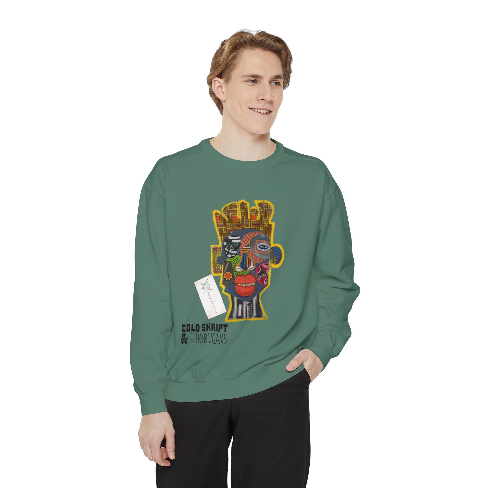 Abstract Face Art Sweatshirt — 'Cold Snappity' Graphic Crewneck