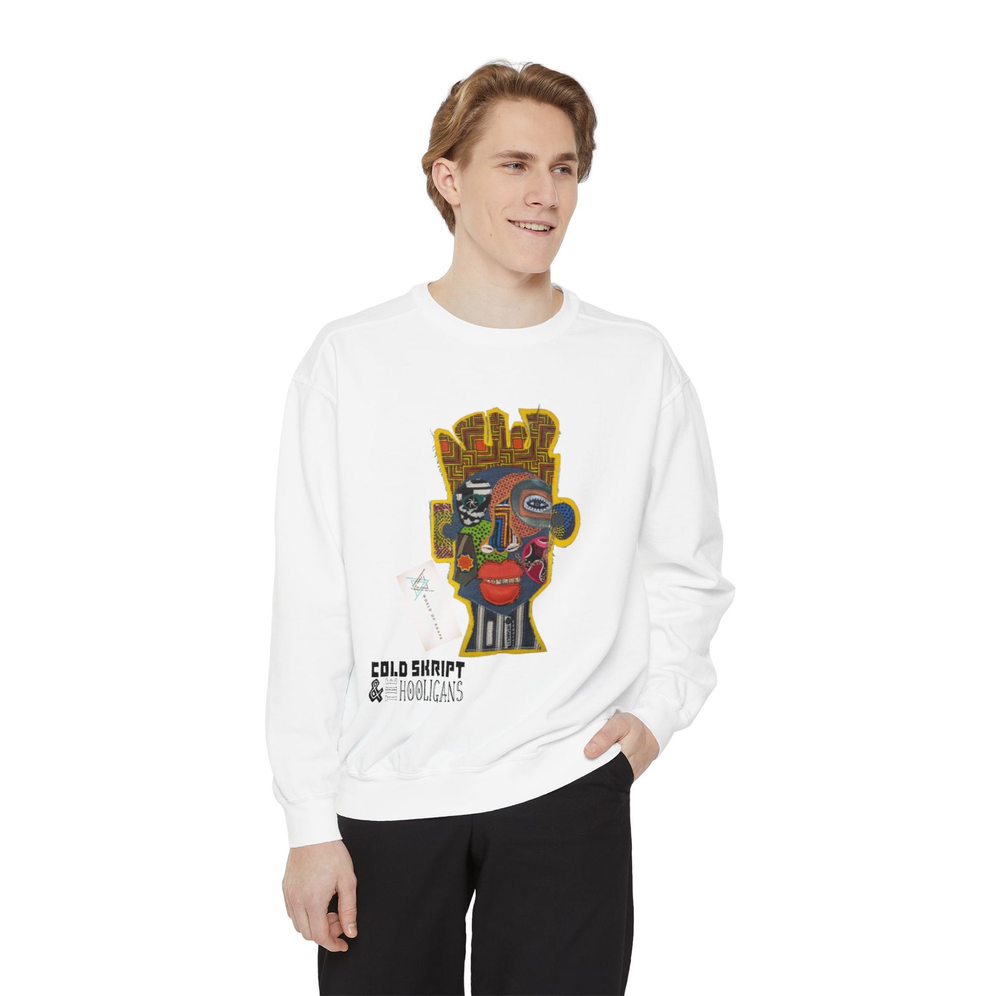 Abstract Face Art Sweatshirt — 'Cold Snappity' Graphic Crewneck