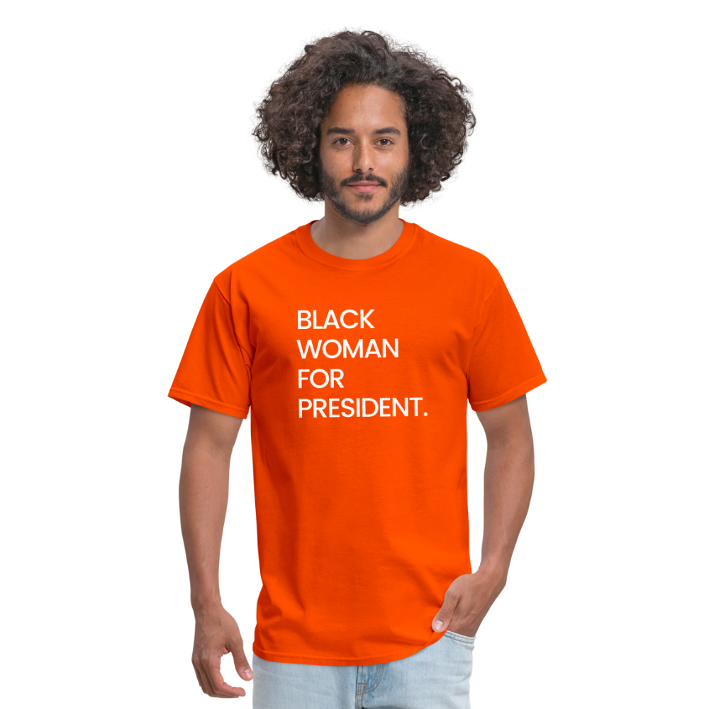 Black Woman For President Unisex T-Shirt - orange