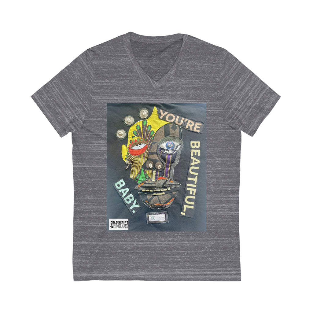 Unisex Jersey Short Sleeve V-Neck Tee