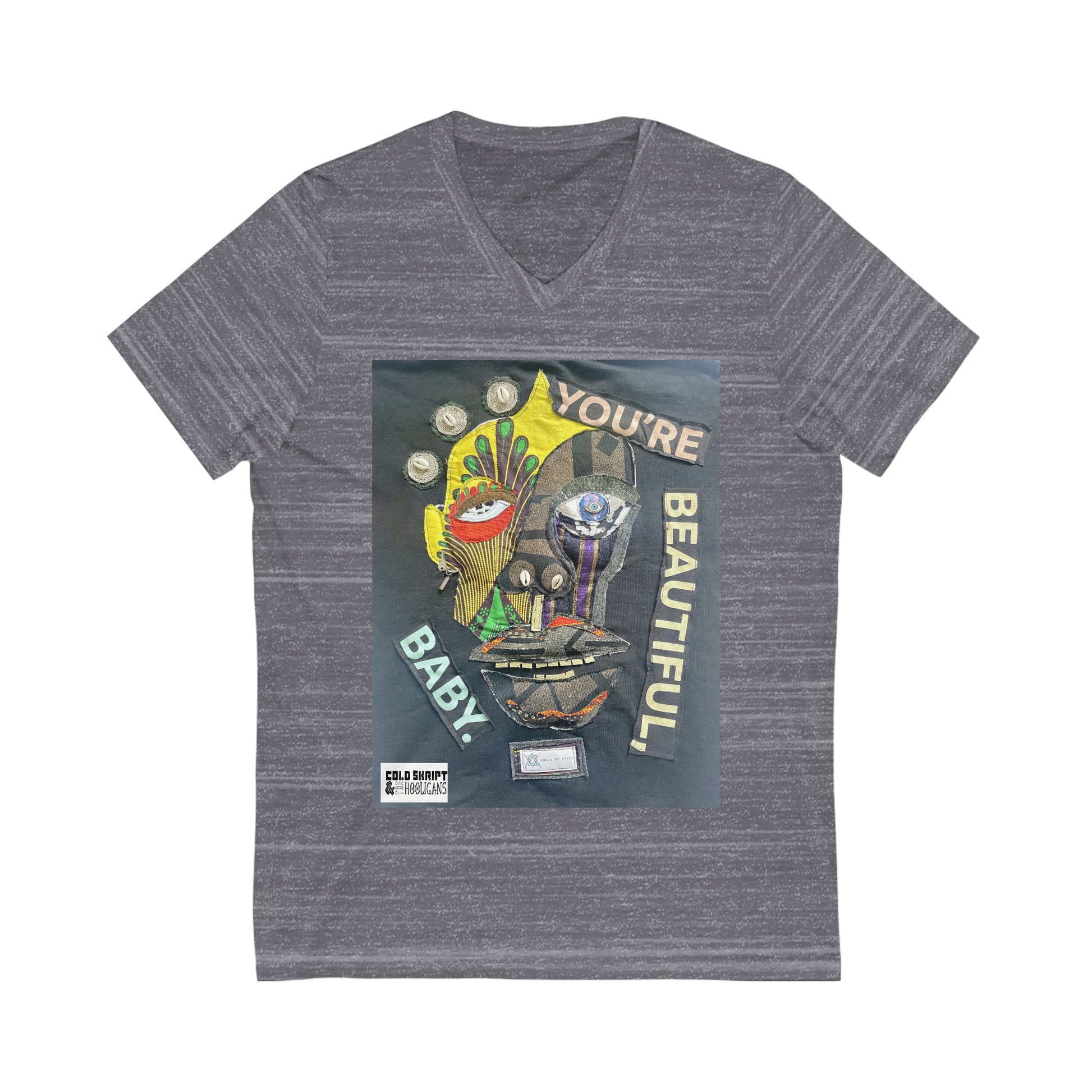 Unisex Jersey Short Sleeve V-Neck Tee
