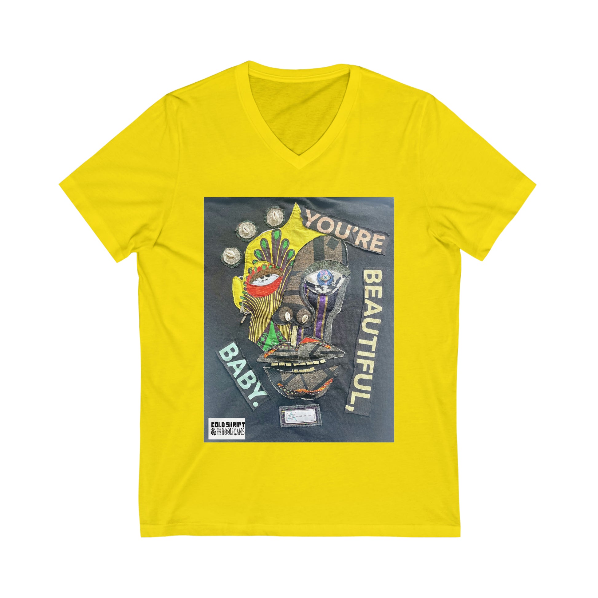 Unisex Jersey Short Sleeve V-Neck Tee