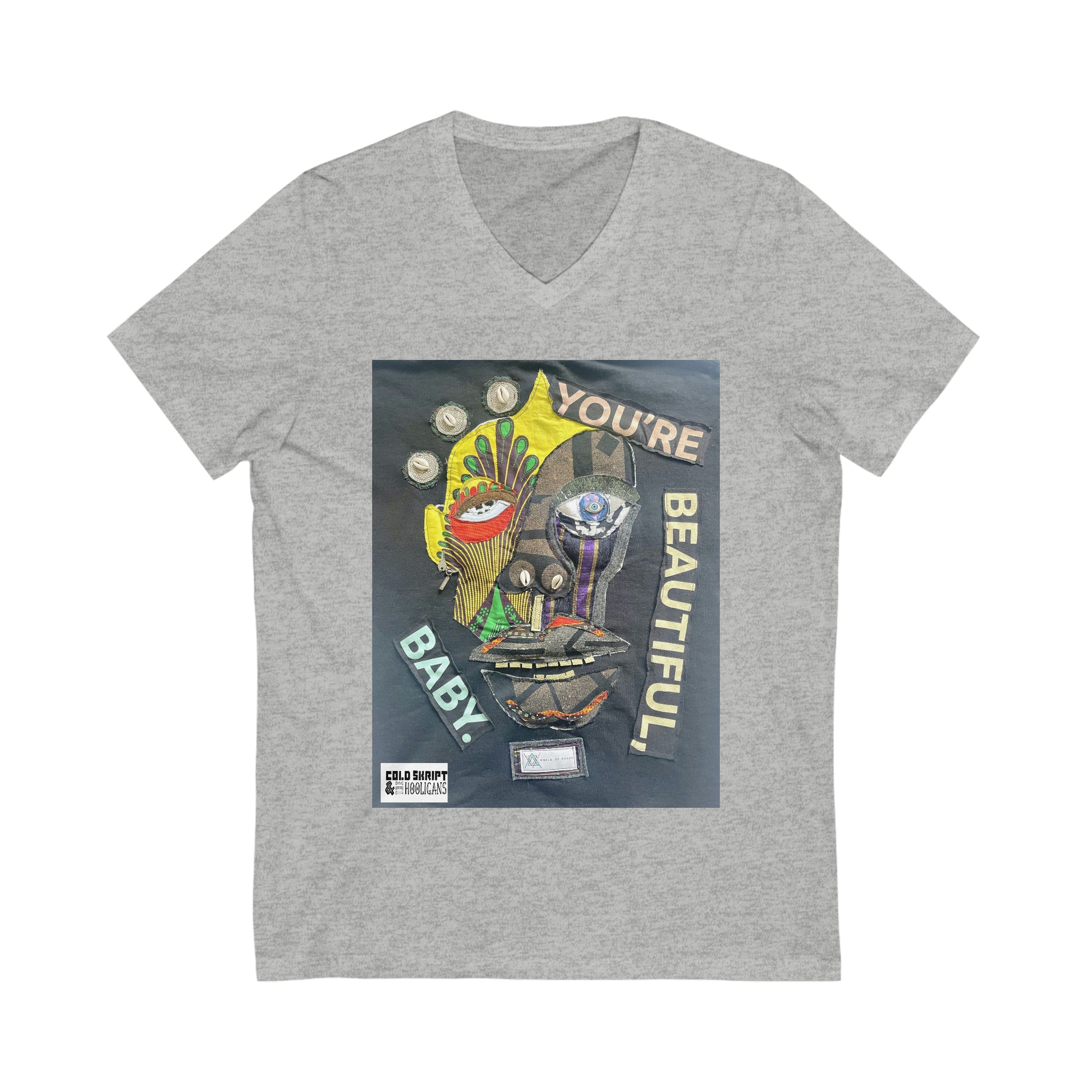 Unisex Jersey Short Sleeve V-Neck Tee