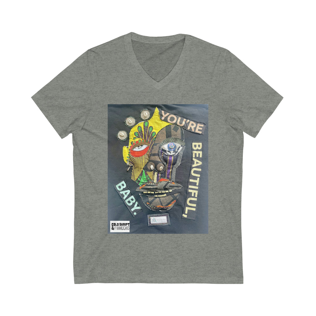 Unisex Jersey Short Sleeve V-Neck Tee