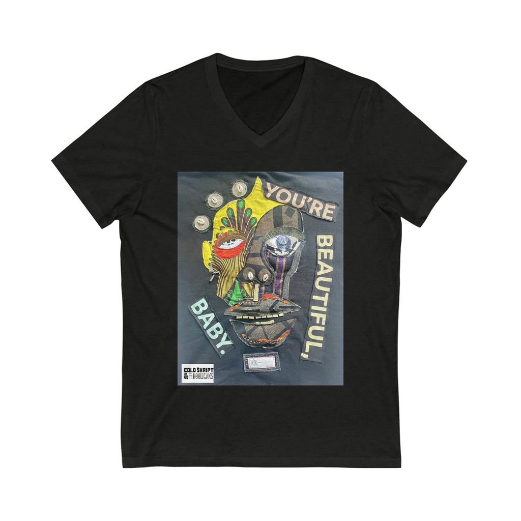Unisex Jersey Short Sleeve V-Neck Tee