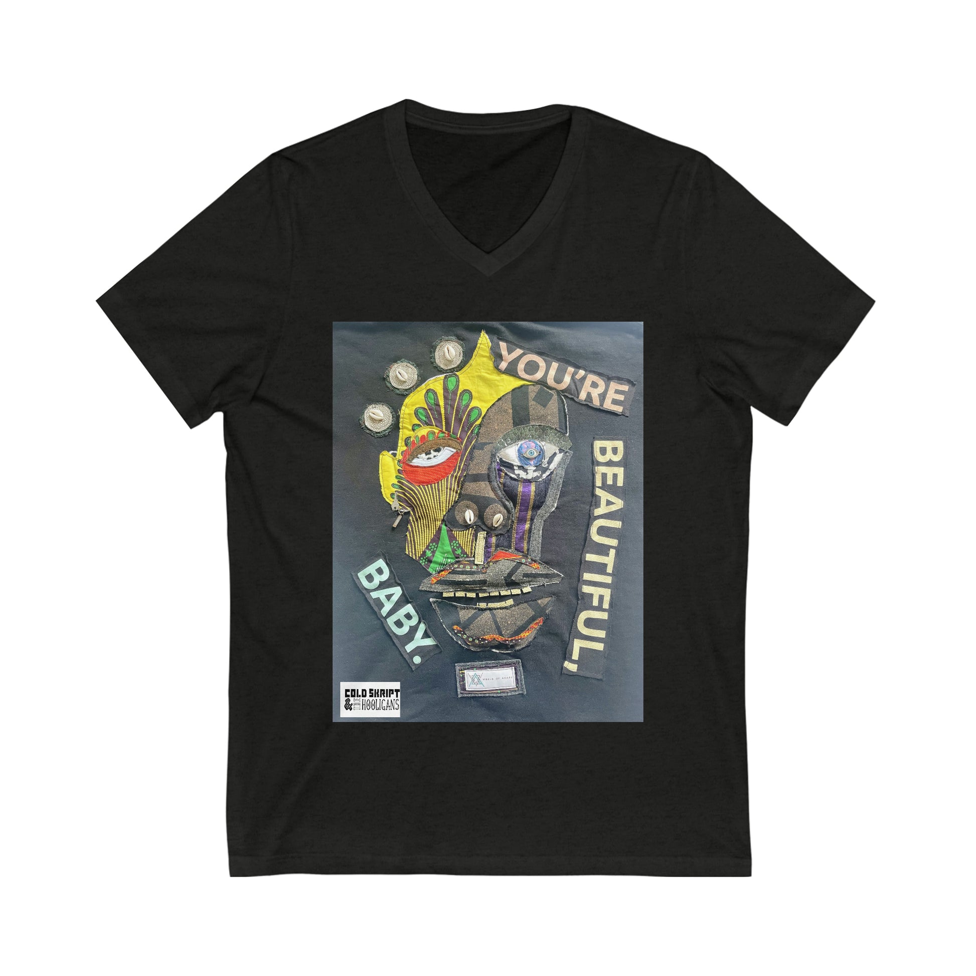 Unisex Jersey Short Sleeve V-Neck Tee
