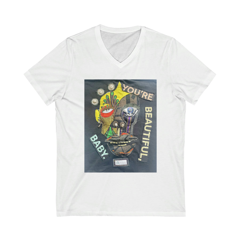 Unisex Jersey Short Sleeve V-Neck Tee