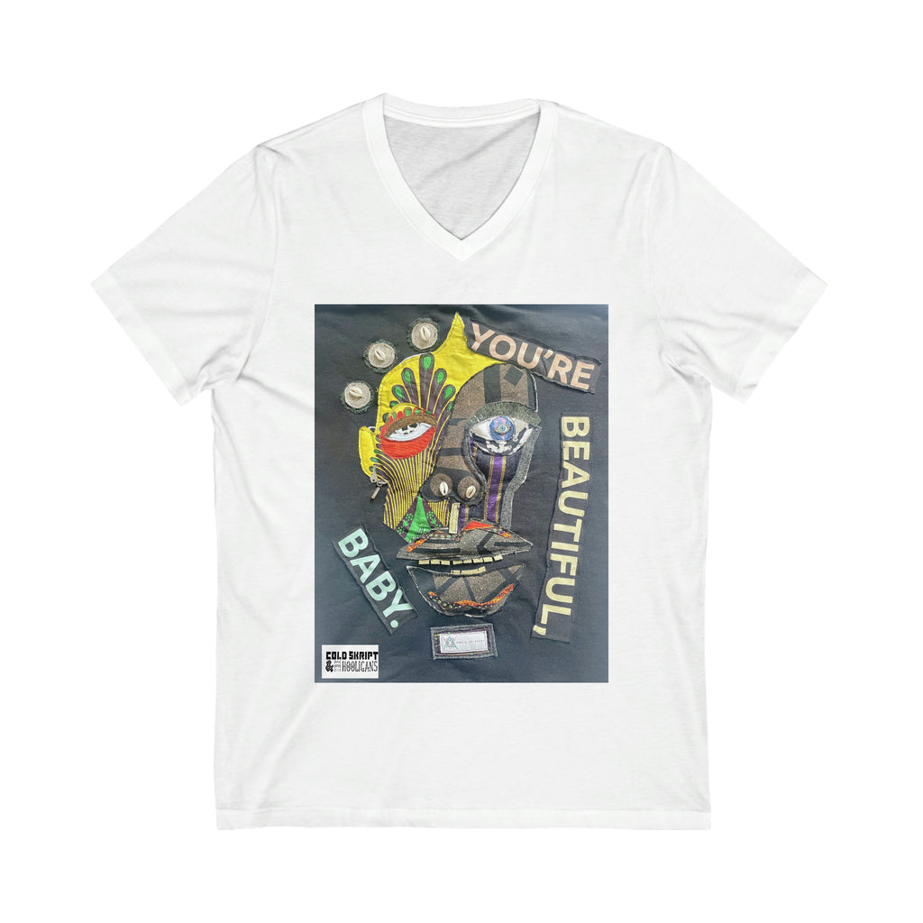 Unisex Jersey Short Sleeve V-Neck Tee